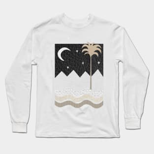 palm tree fabric collage Long Sleeve T-Shirt